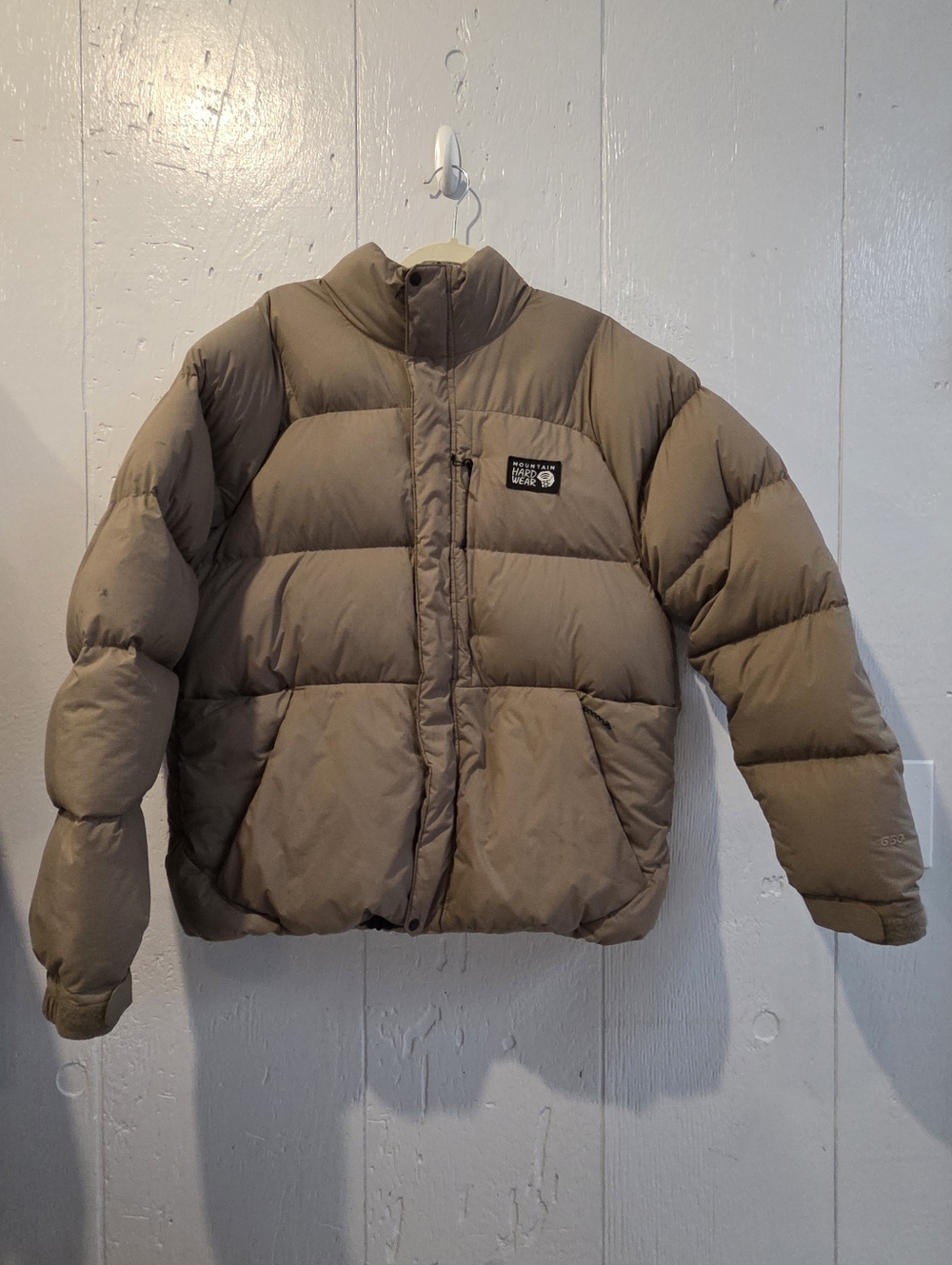 Mountain Hardwear Taupe Quilted Puffer Jacket Down 650